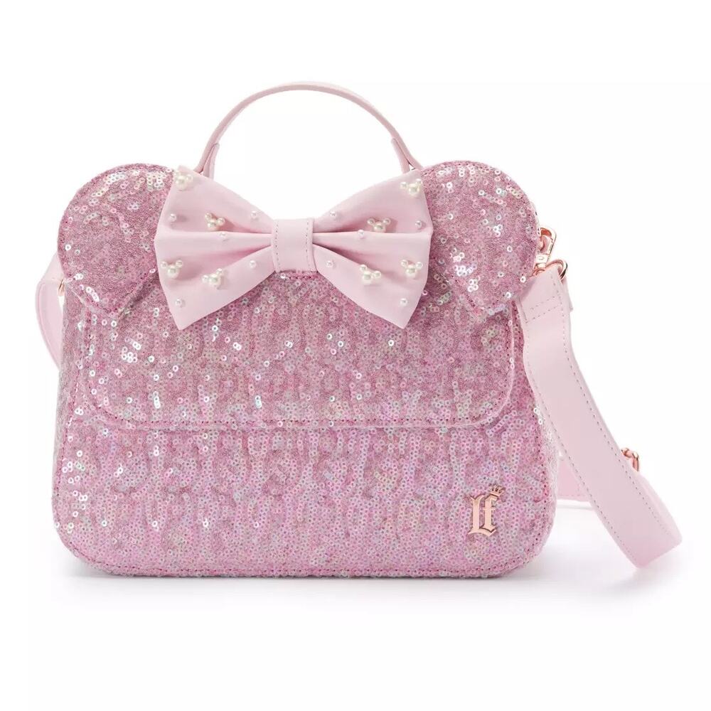 Minnie Mouse Ear Loungefly Crossbody Bag – Rose Pearl NWT